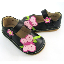Black Big Butterfly Squeaky Shoes Girl